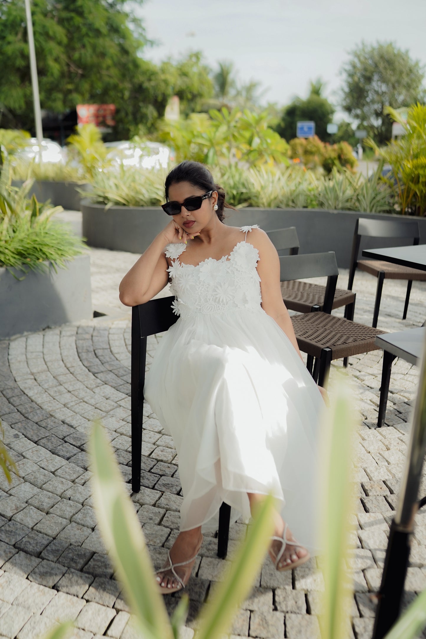 ETHEREAL LACE ORGANZA DRESS