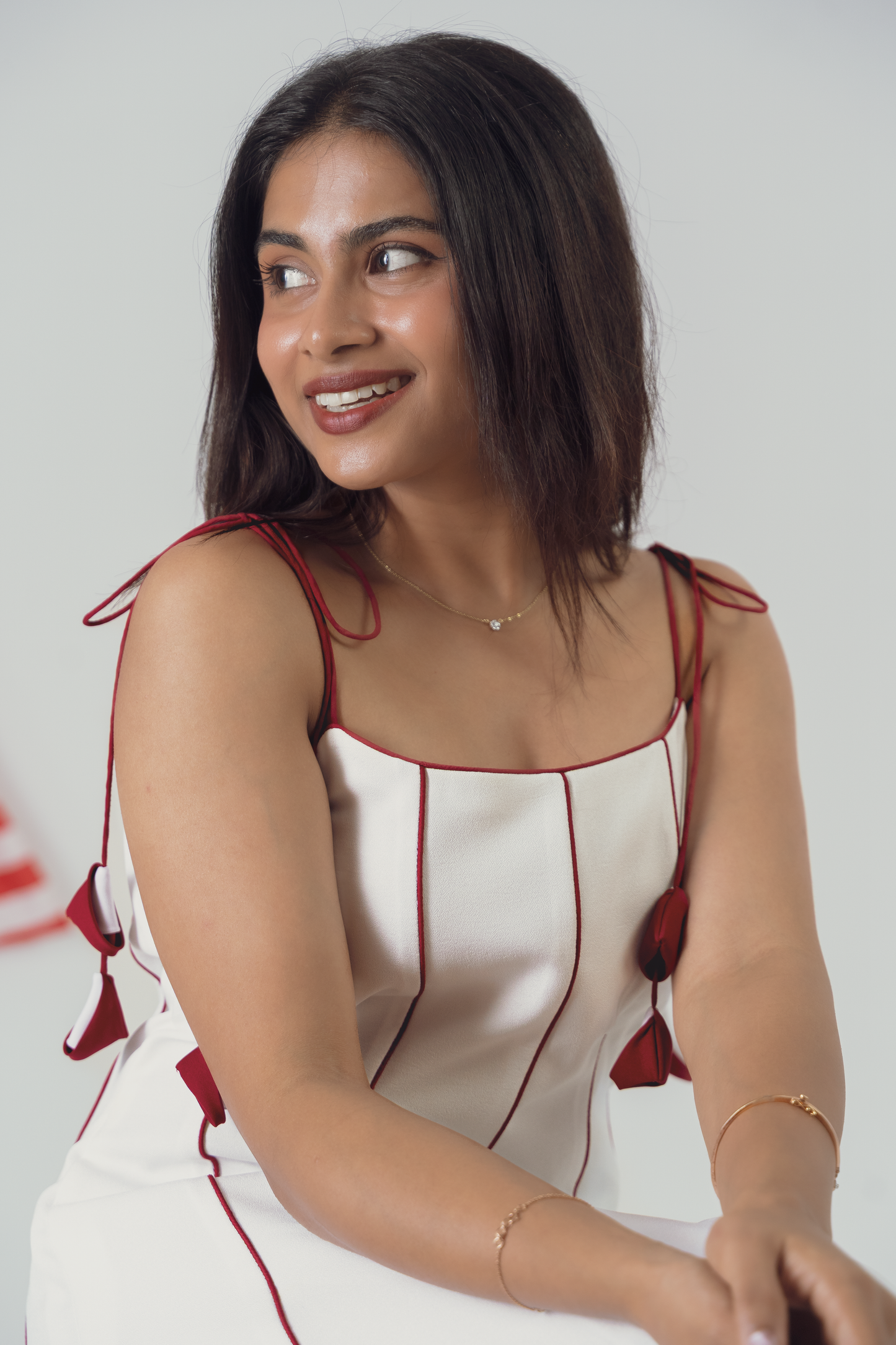 NINA TIE-SHOULDER DRESS