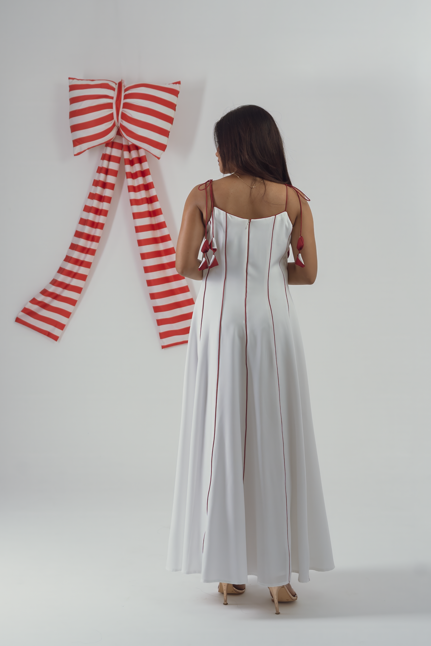 NINA TIE-SHOULDER DRESS