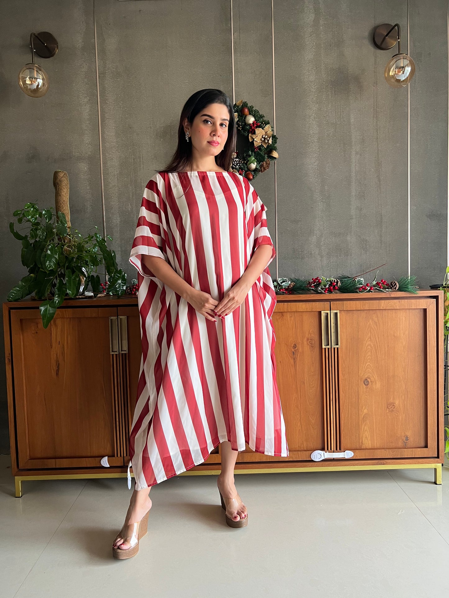 CANDYCANE KAFTAN DRESS