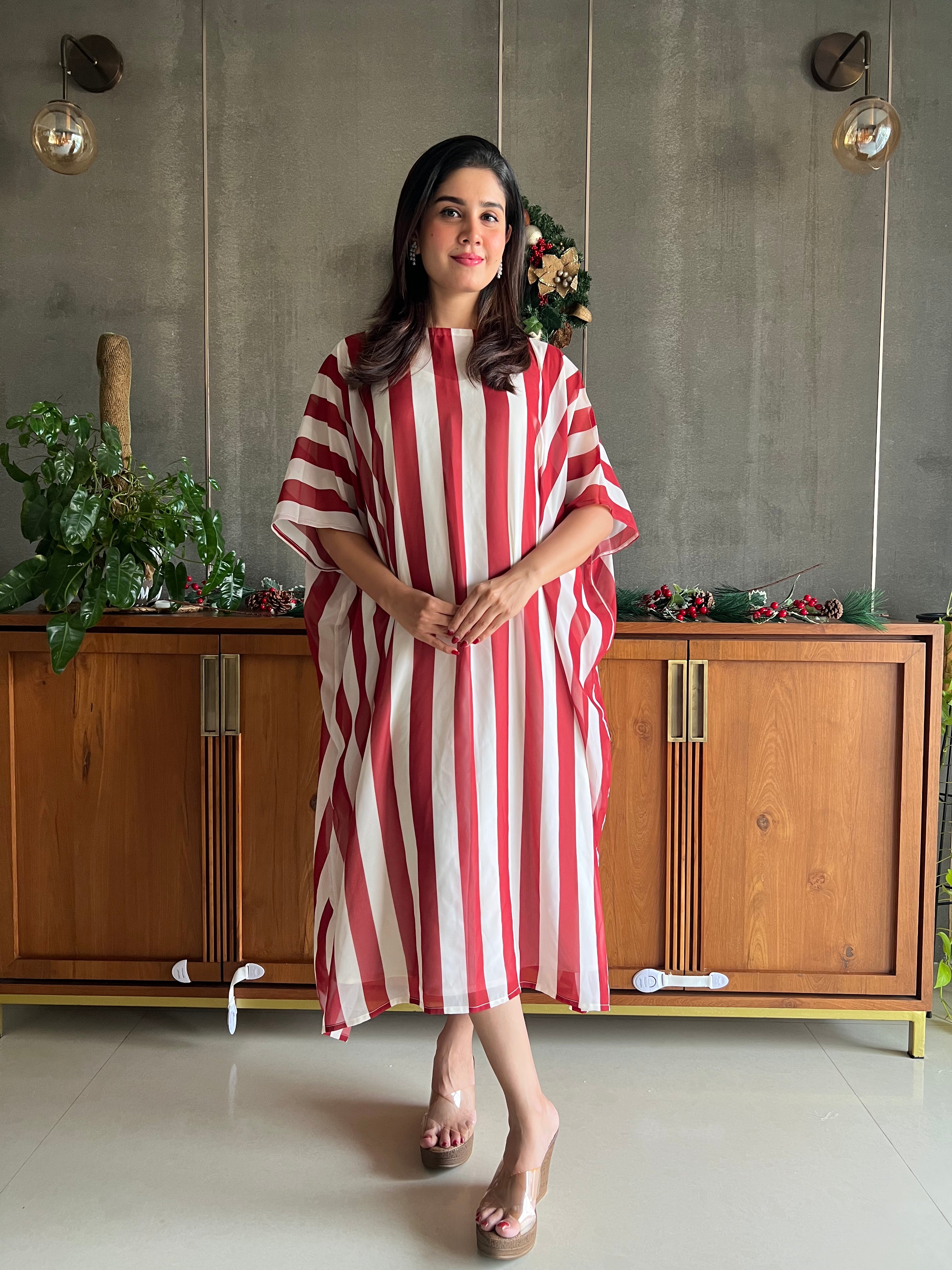 CANDYCANE KAFTAN DRESS