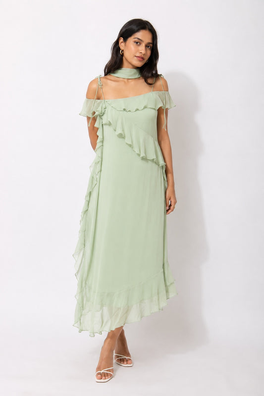 OLEA RUFFLED DRESS