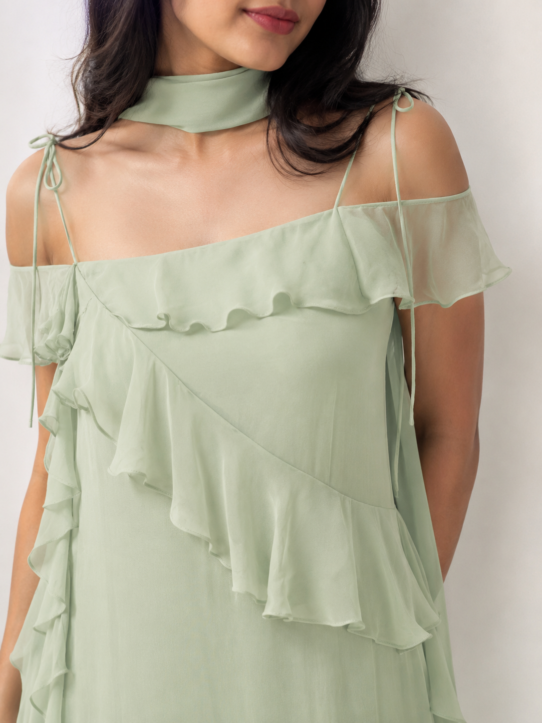 OLEA RUFFLED DRESS