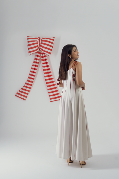 NINA TIE-SHOULDER DRESS