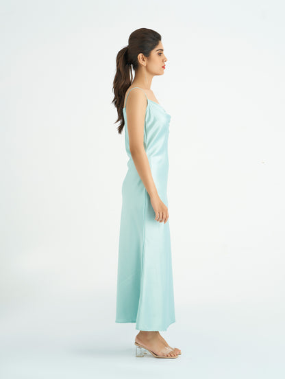 SKY BLUE SLIP DRESS