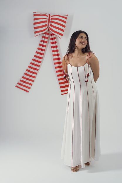 NINA TIE-SHOULDER DRESS