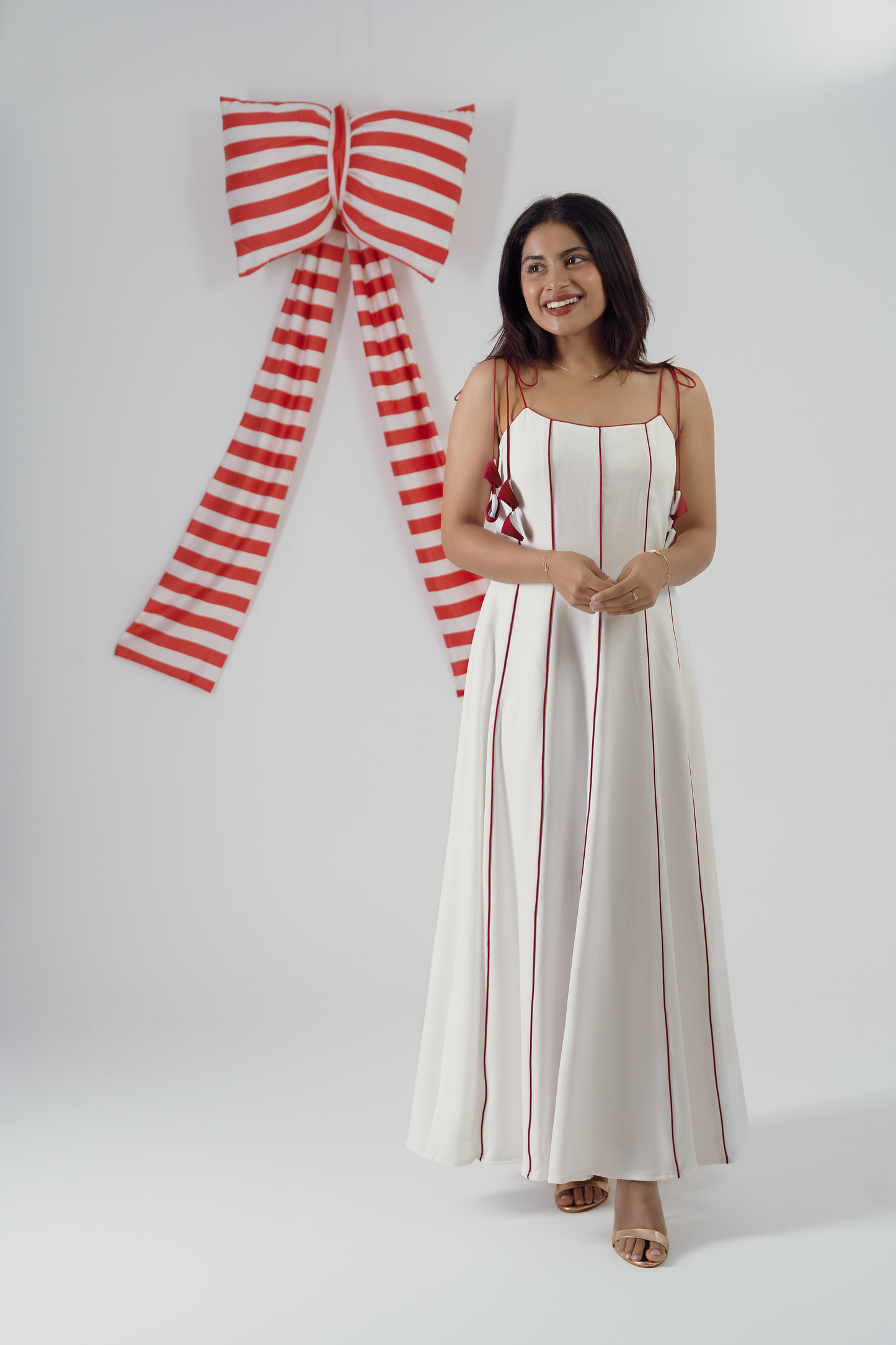 NINA TIE-SHOULDER DRESS