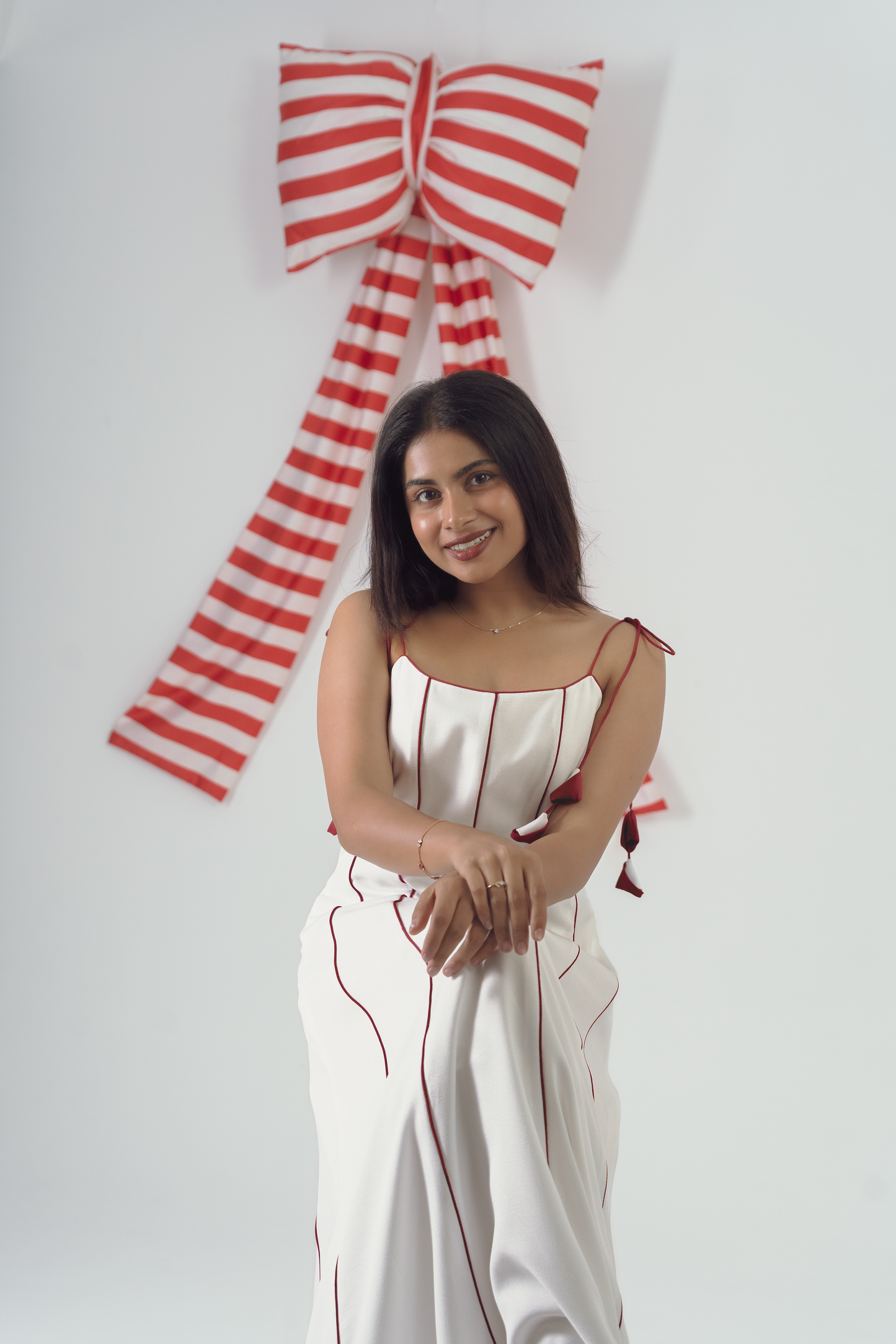 NINA TIE-SHOULDER DRESS