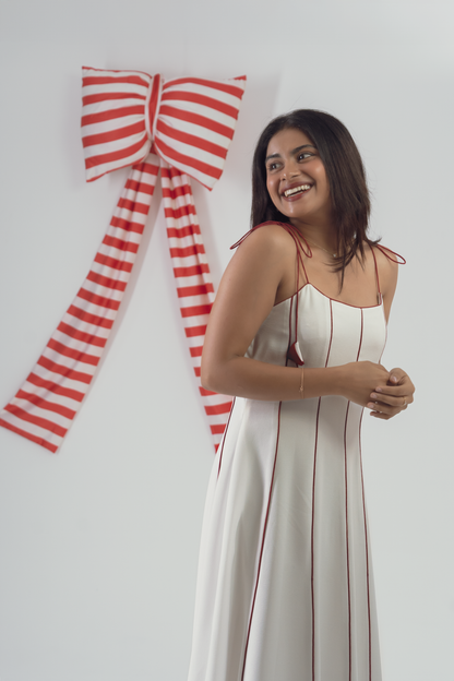 NINA TIE-SHOULDER DRESS