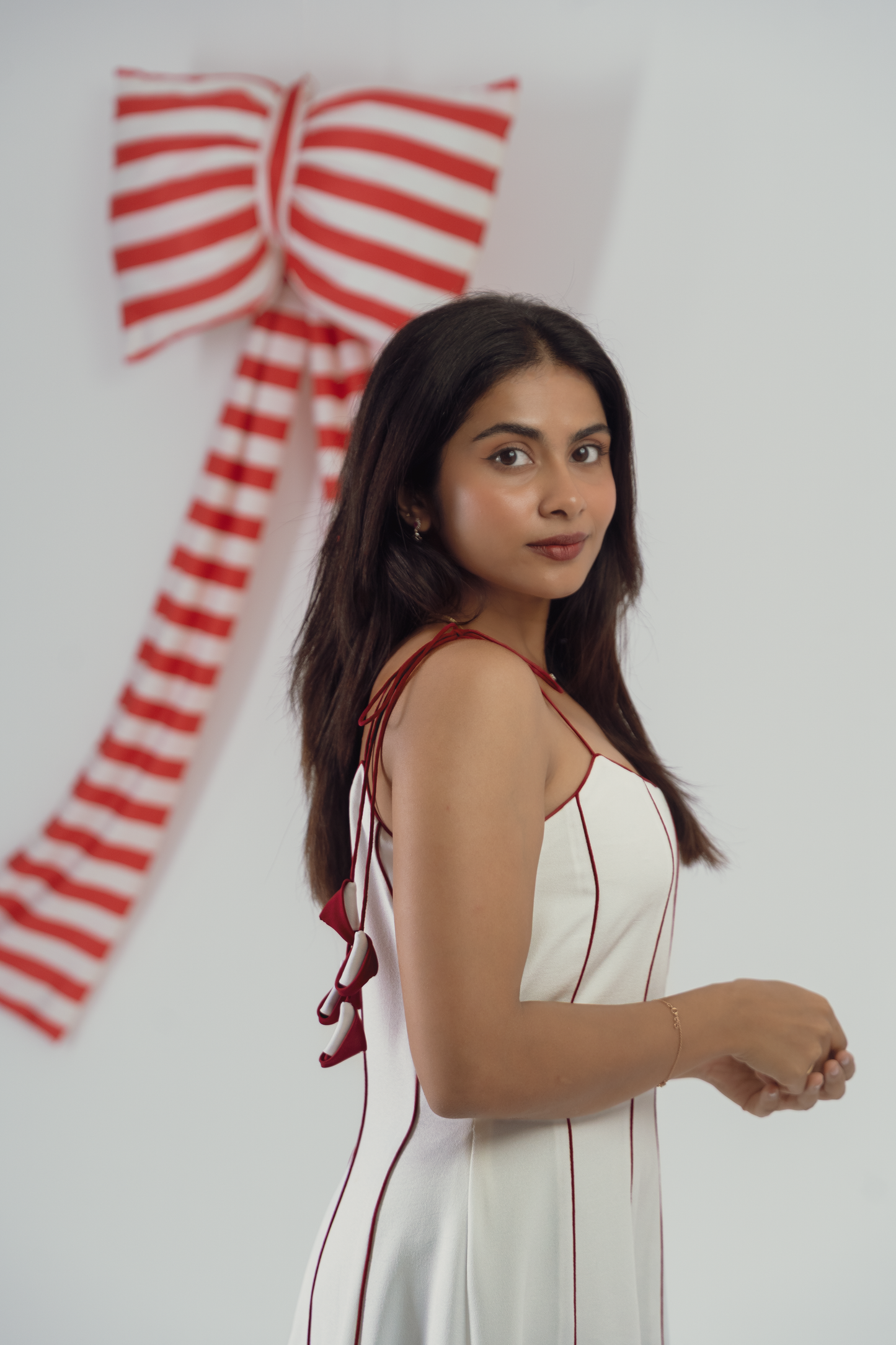 NINA TIE-SHOULDER DRESS