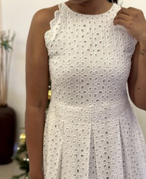 White Schiffli Dress